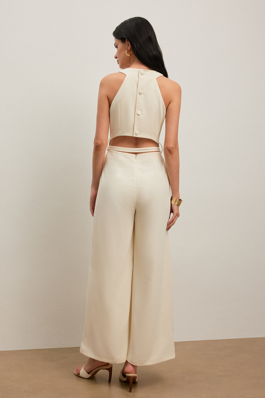 V Neck Sleeveless Jumpsuit - Jumpsuit | 8j03aj-k6.myshopify.com