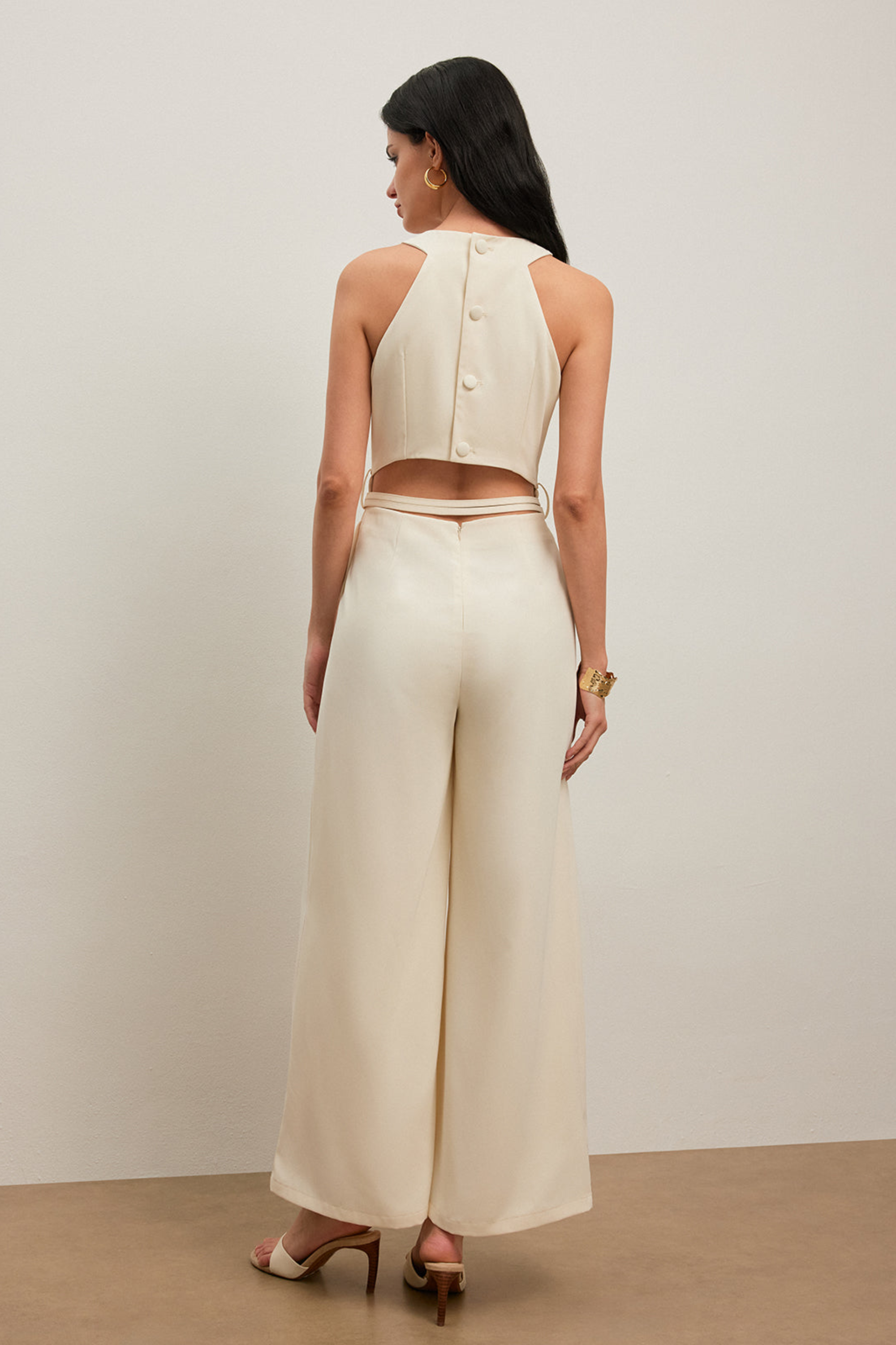 V Neck Sleeveless Jumpsuit - Jumpsuit | 8j03aj-k6.myshopify.com