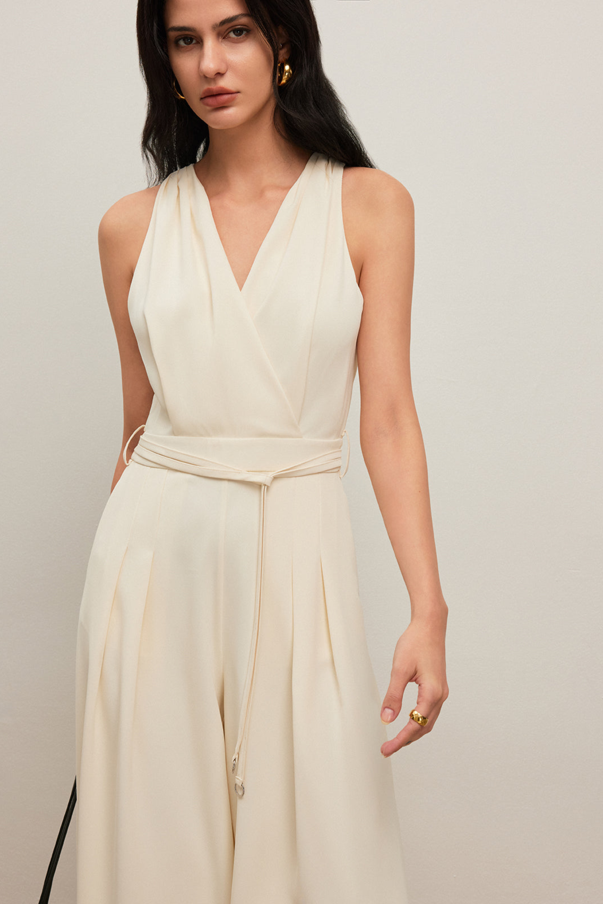 V Neck Sleeveless Jumpsuit - Jumpsuit | 8j03aj-k6.myshopify.com
