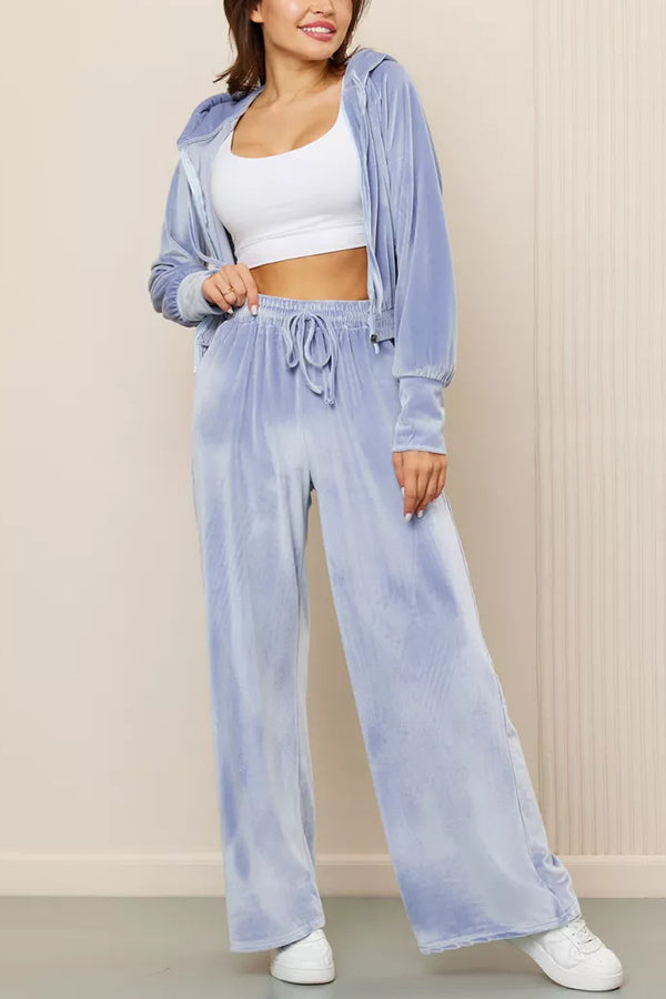 Velour Lounge Set - Loungewear | 8j03aj-k6.myshopify.com