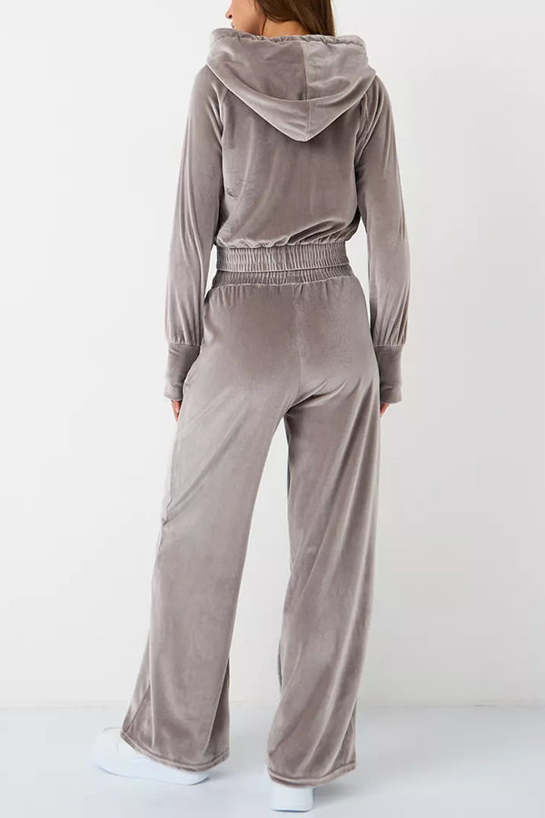 Velour Lounge Set - Loungewear | 8j03aj-k6.myshopify.com