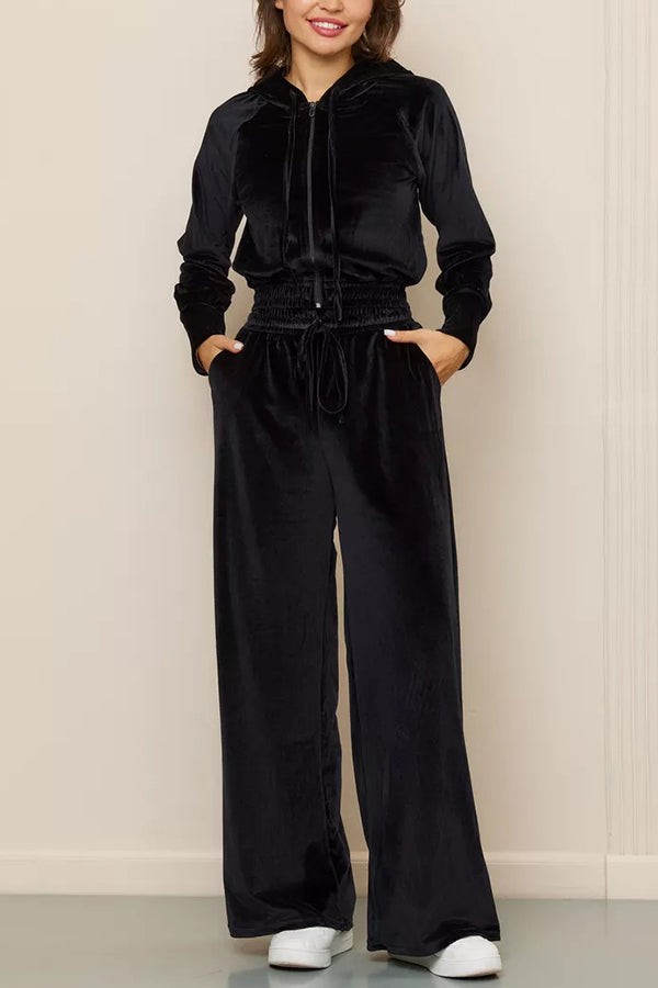 Velour Lounge Set - Loungewear | 8j03aj-k6.myshopify.com