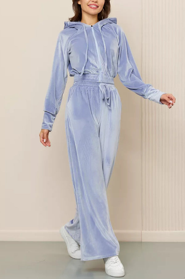 Velour Lounge Set - Loungewear | 8j03aj-k6.myshopify.com