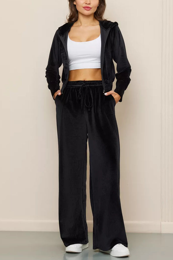 Velour Lounge Set - Loungewear | 8j03aj-k6.myshopify.com
