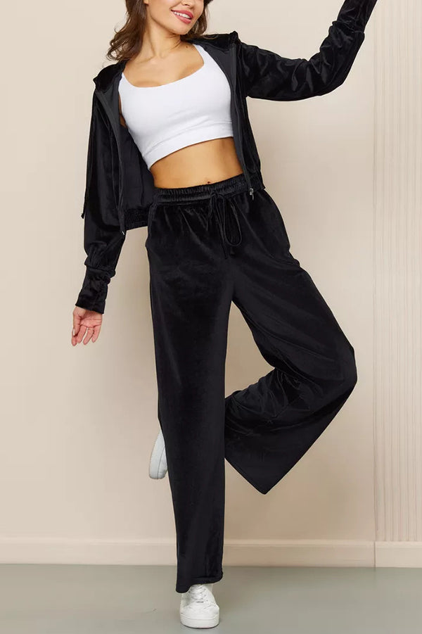 Velour Lounge Set - Loungewear | 8j03aj-k6.myshopify.com