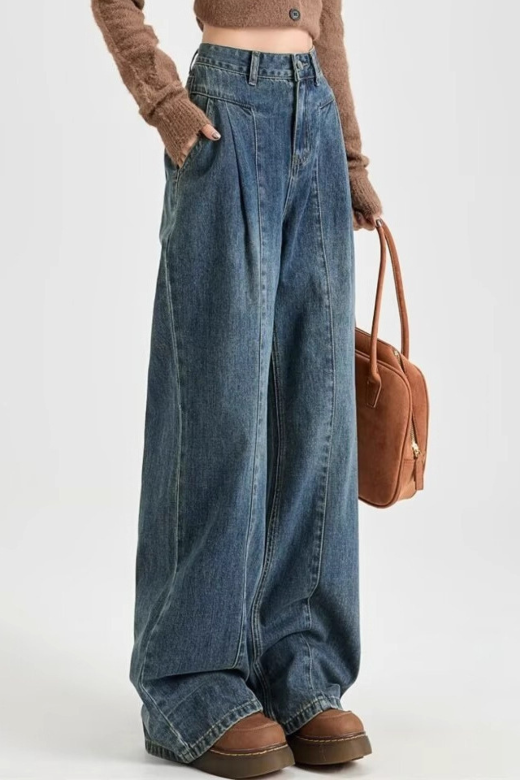 Vertical Seam Baggy Jeans - Baggy Jeans | 8j03aj-k6.myshopify.com