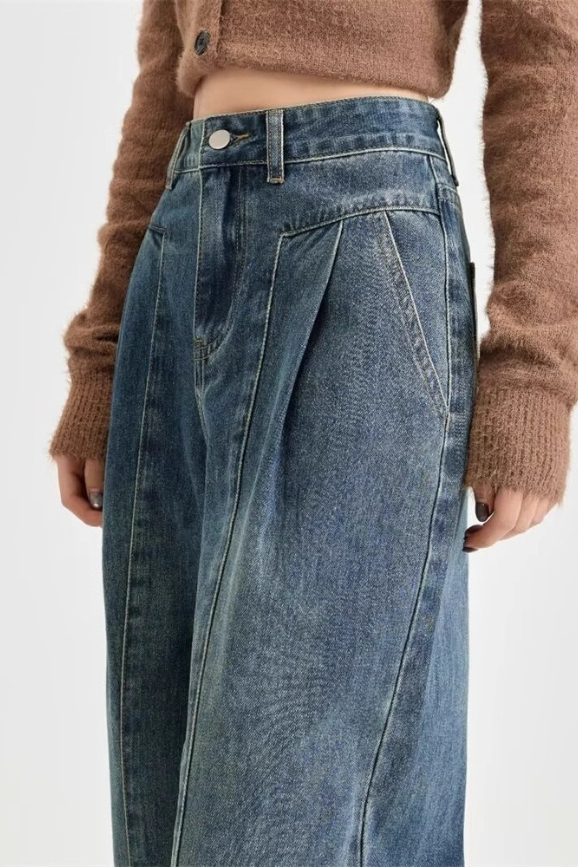 Vertical Seam Baggy Jeans - Baggy Jeans | 8j03aj-k6.myshopify.com