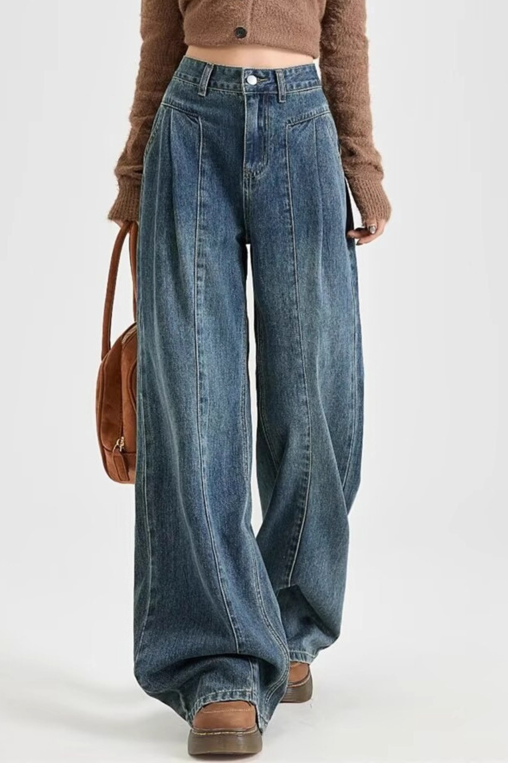Vertical Seam Baggy Jeans - Baggy Jeans | 8j03aj-k6.myshopify.com