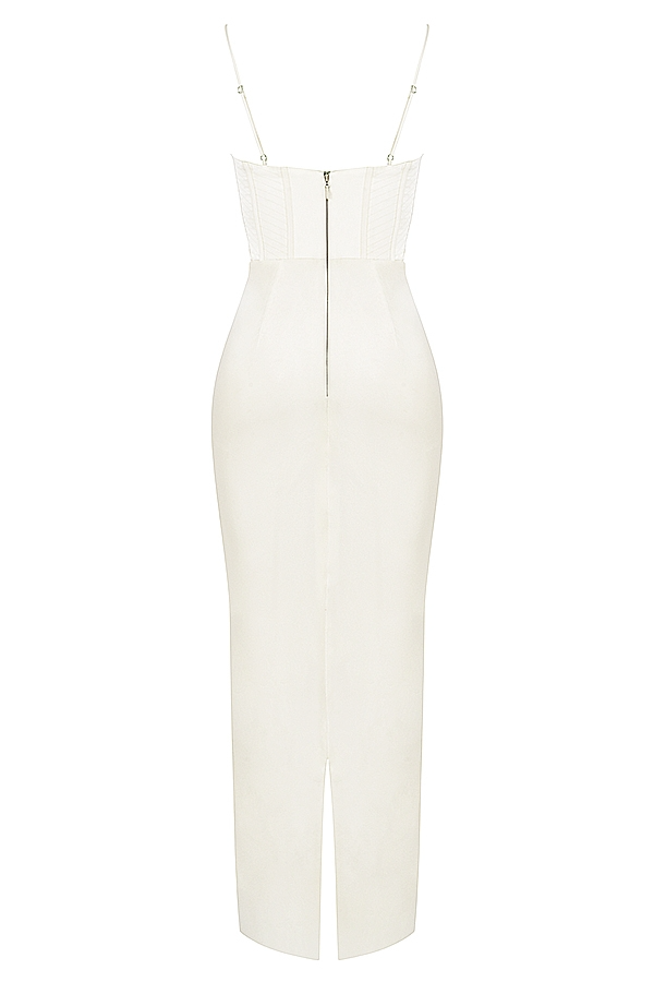 White Corset Maxi Dress - Maxi Dress | 8j03aj-k6.myshopify.com