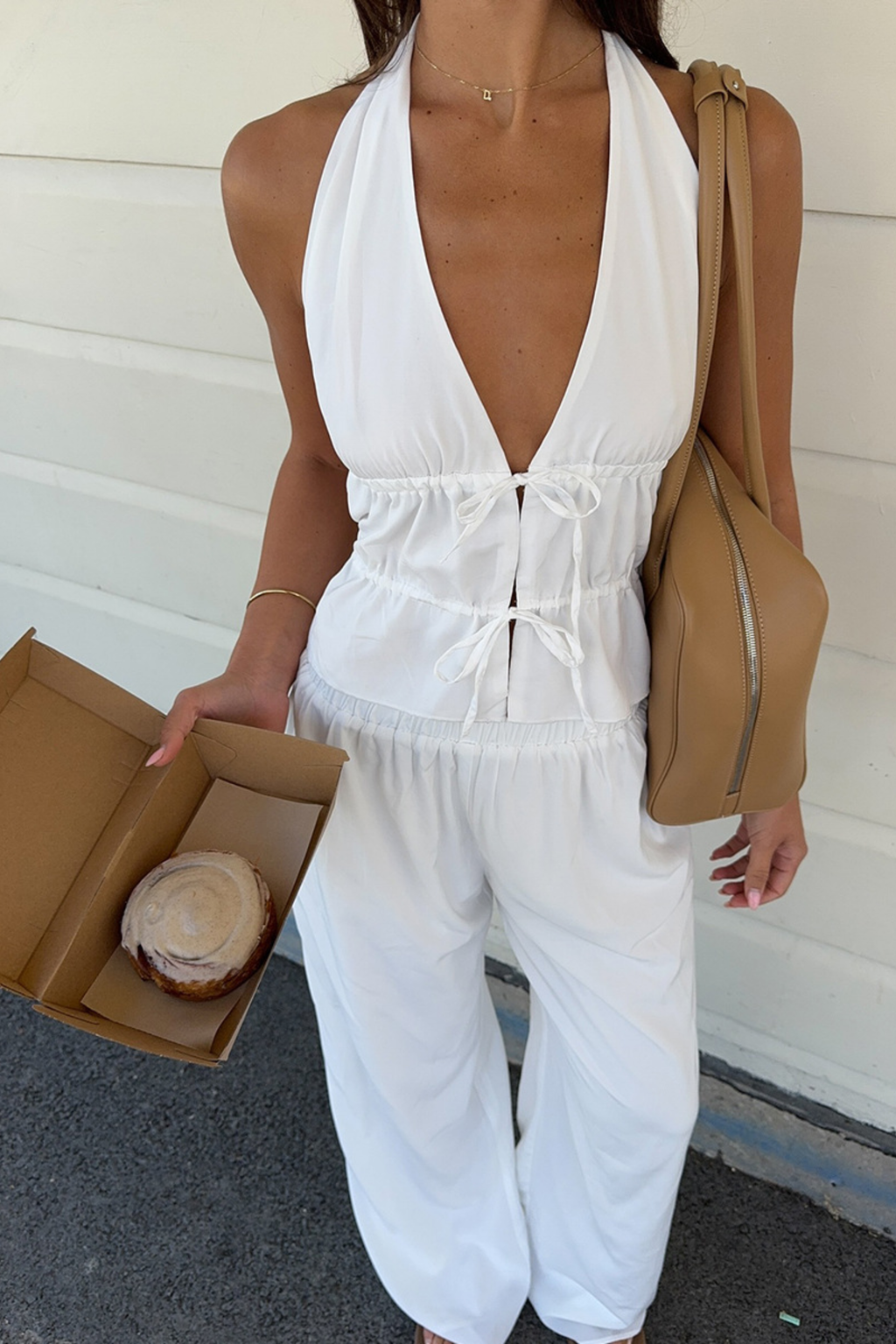 White Halter Co Ord Set - Co-Ord Sets | 8j03aj-k6.myshopify.com