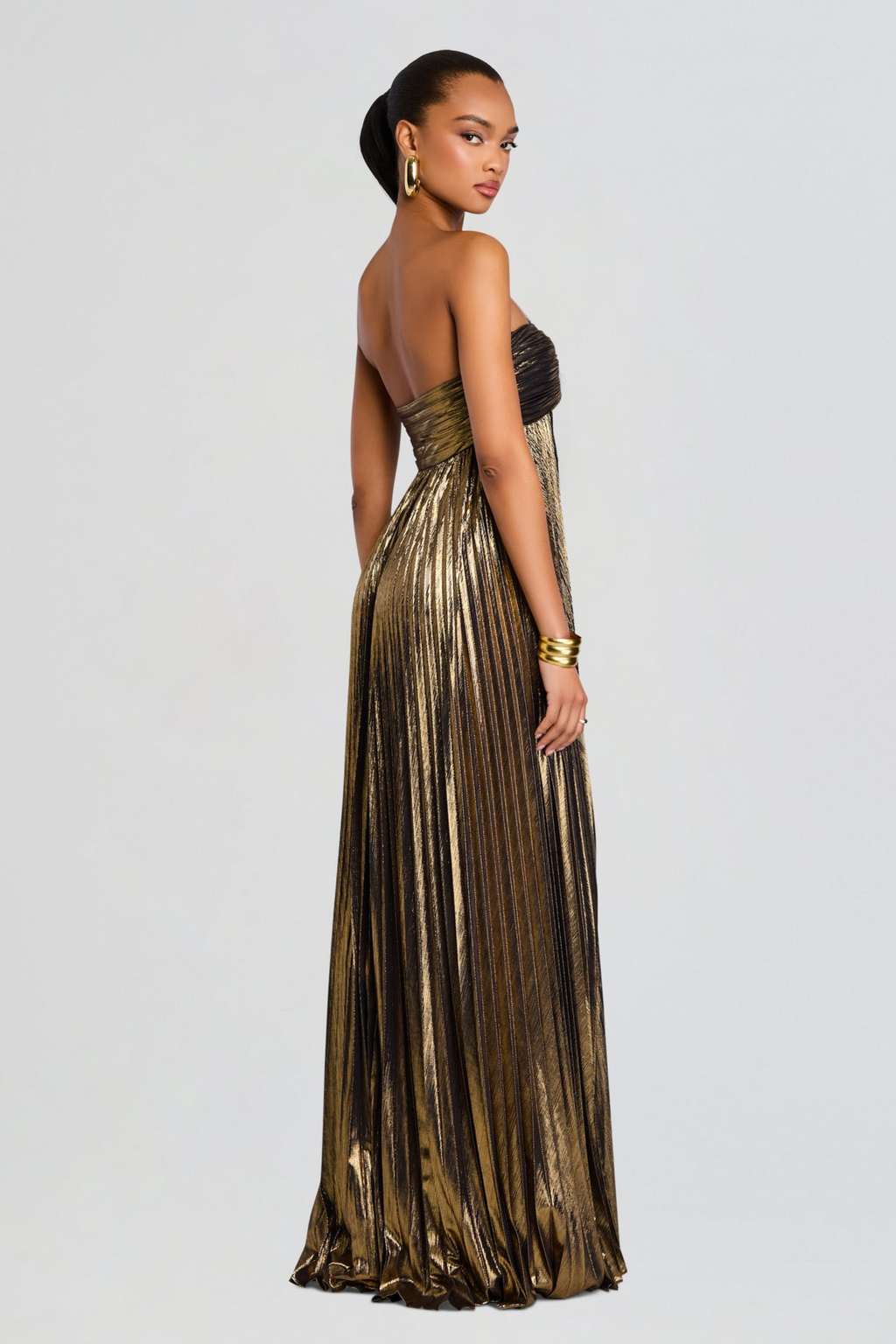 Metallic Strapless Maxi - Maxi Dress | 8j03aj-k6.myshopify.com