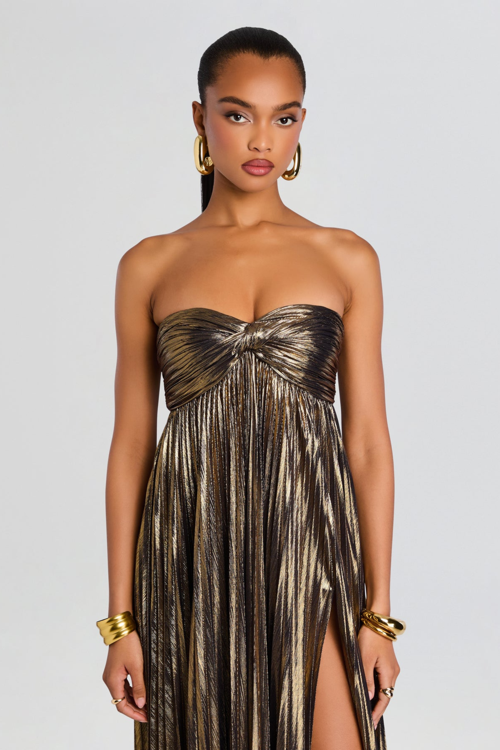 Metallic Strapless Maxi - Maxi Dress | 8j03aj-k6.myshopify.com