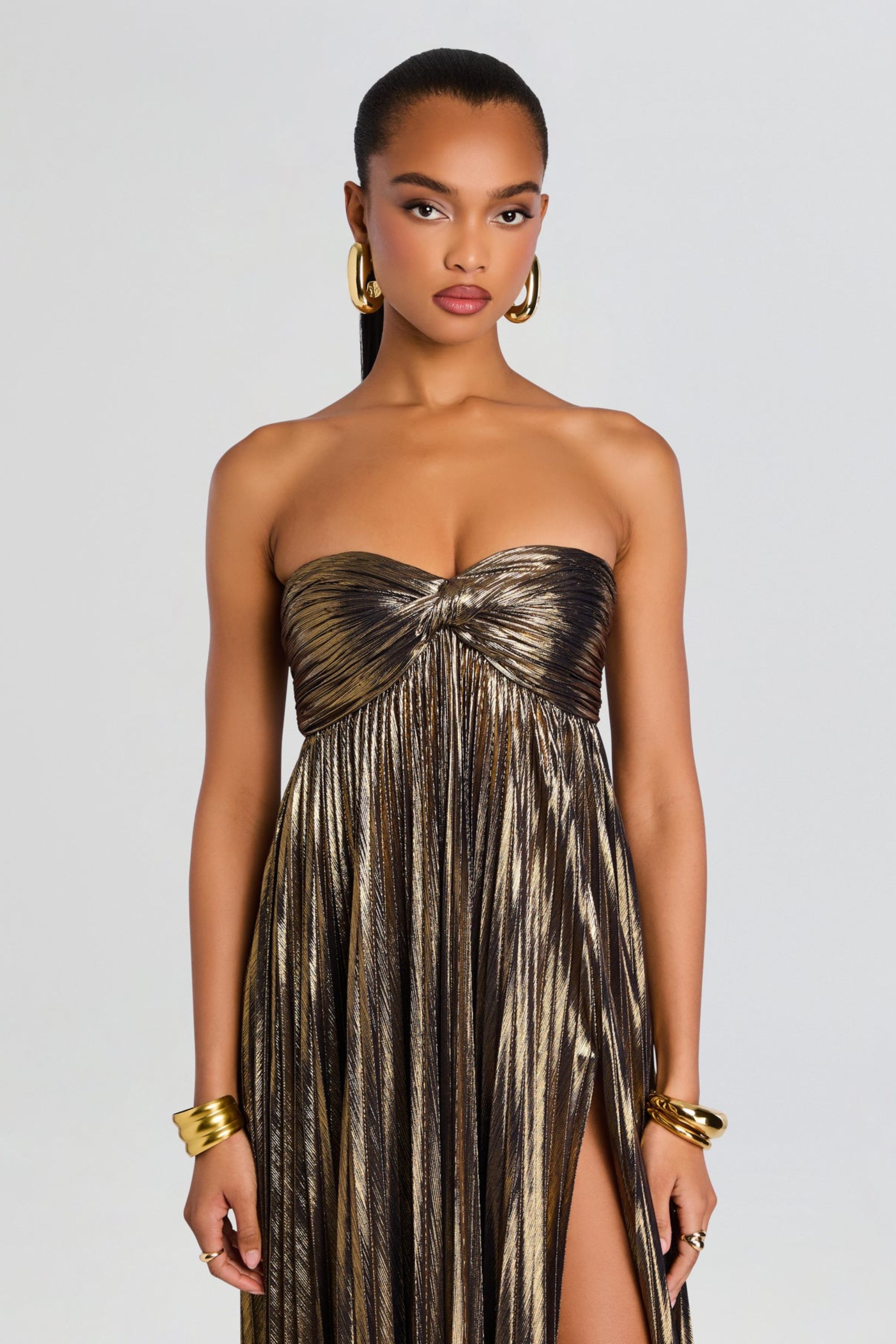 Metallic Strapless Maxi - Maxi Dress | 8j03aj-k6.myshopify.com