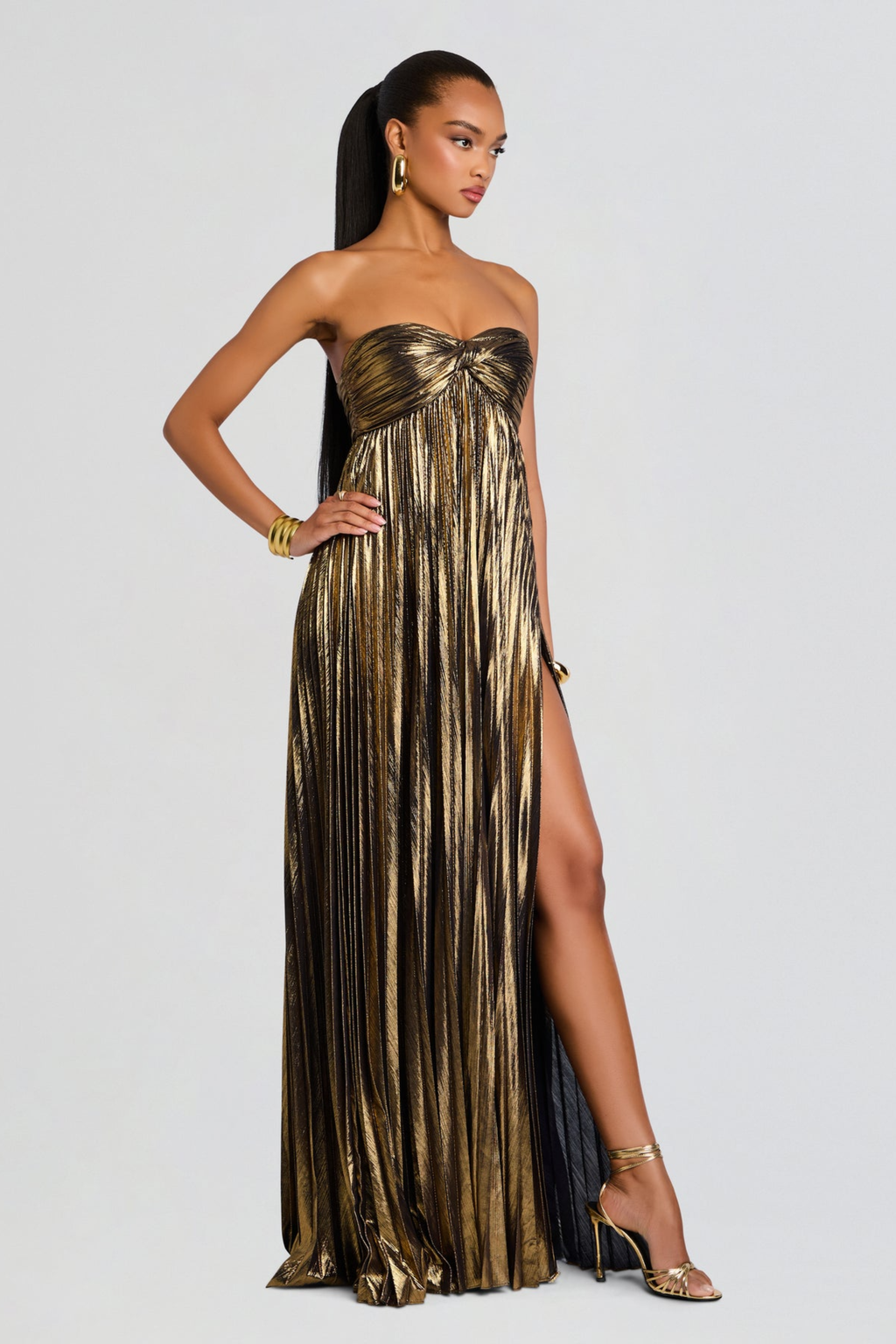 Metallic Strapless Maxi - Maxi Dress | 8j03aj-k6.myshopify.com