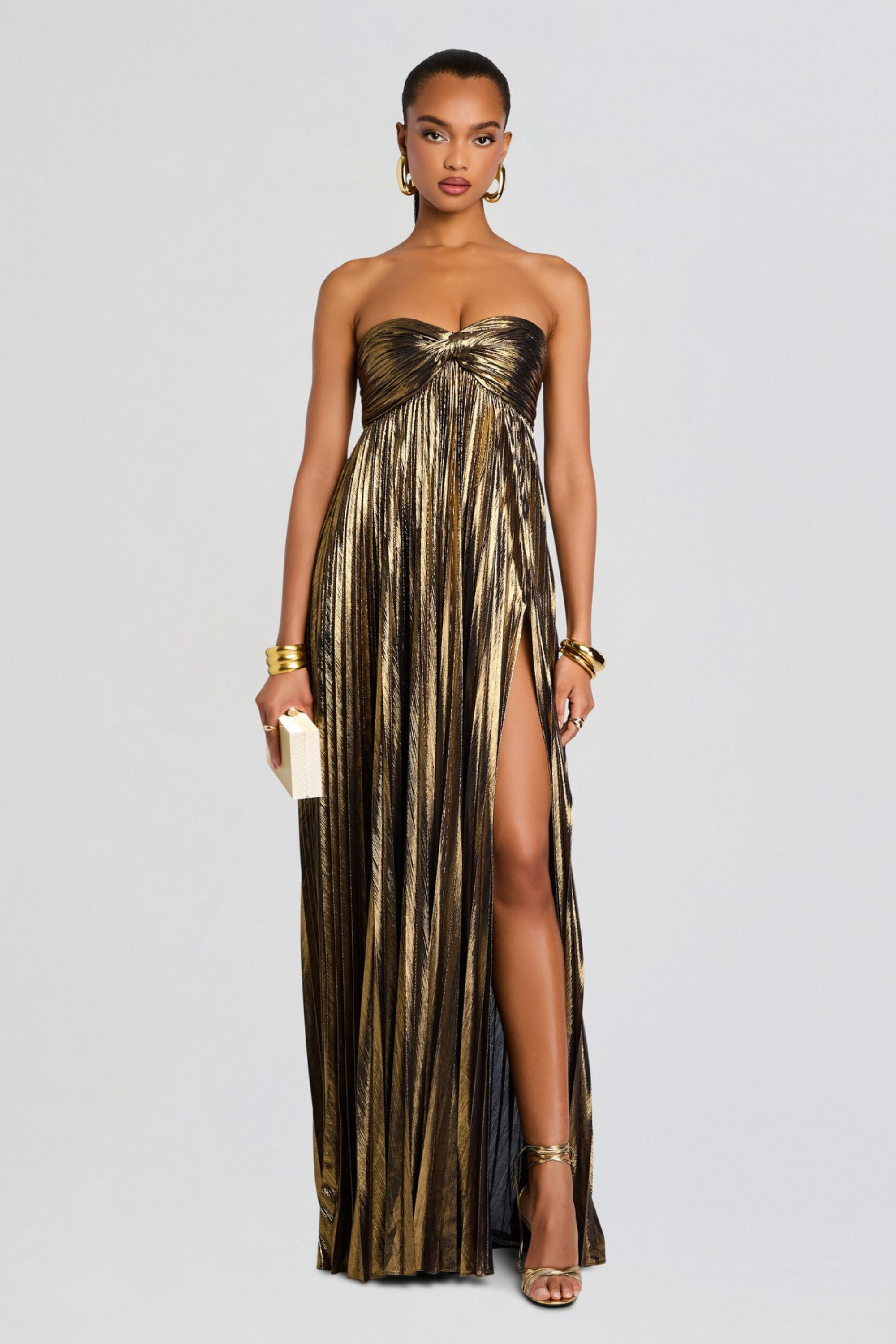 Metallic Strapless Maxi - Maxi Dress | 8j03aj-k6.myshopify.com
