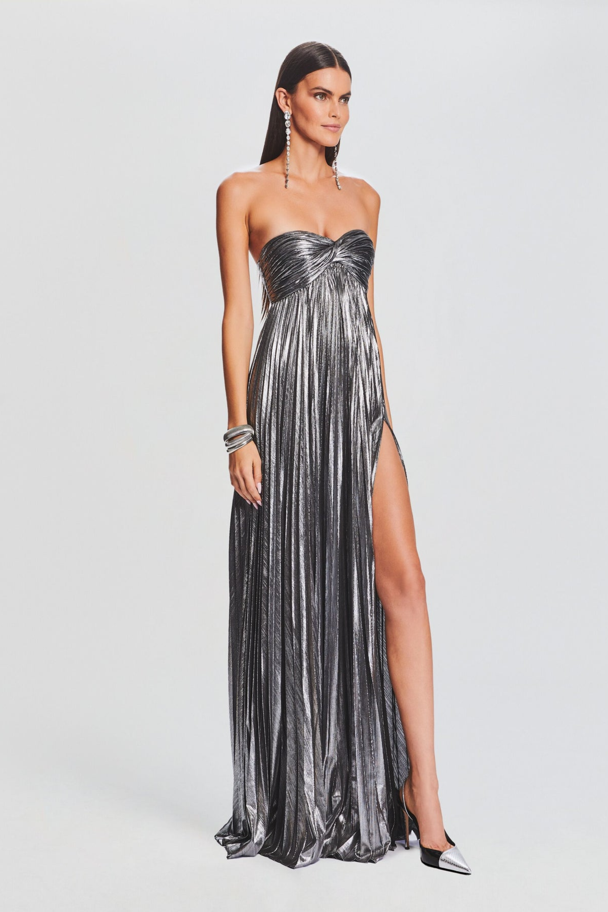 Metallic Strapless Maxi - Maxi Dress | 8j03aj-k6.myshopify.com