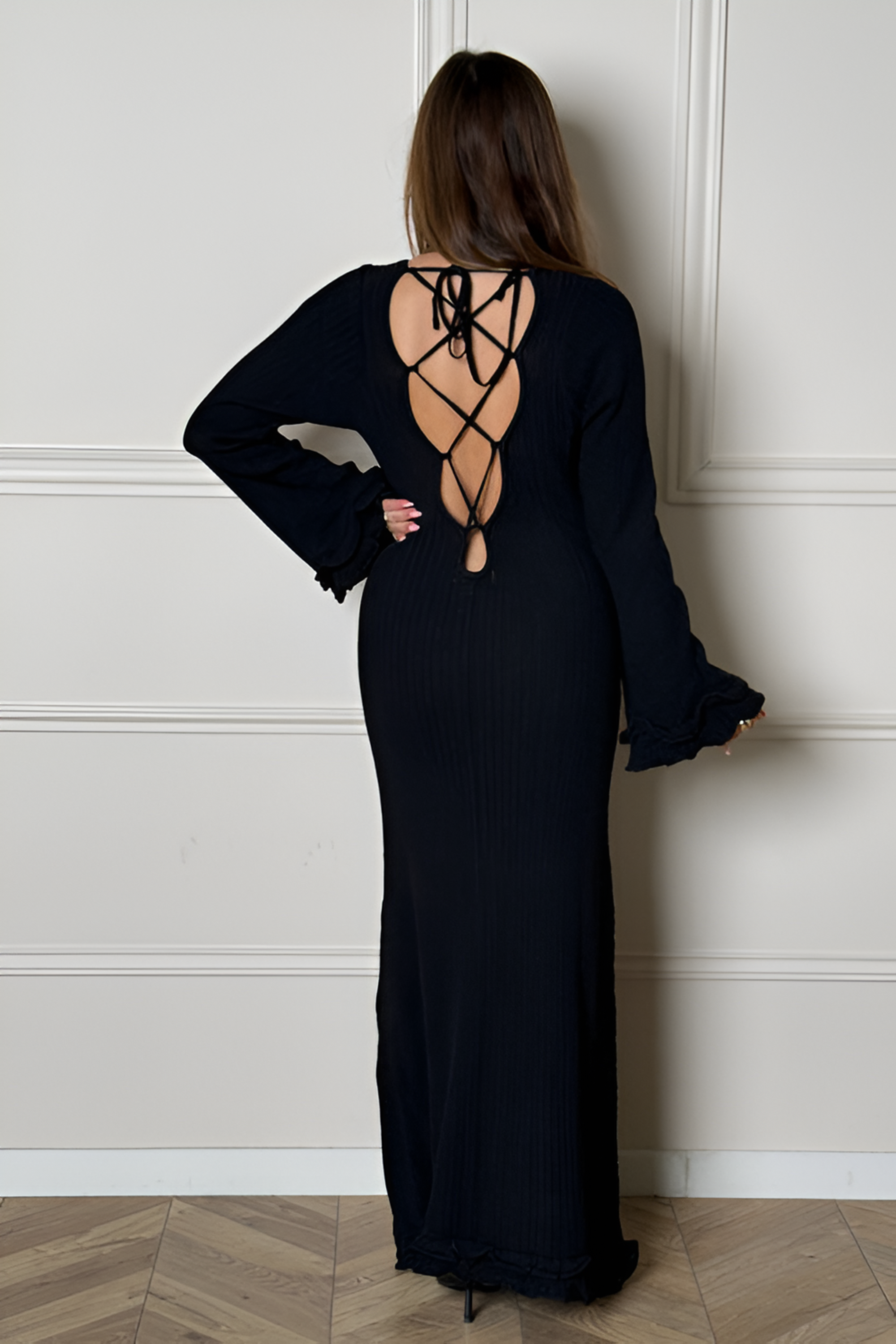 Ribbed Ruffle Maxi Dress - Maxi Dress | 8j03aj-k6.myshopify.com