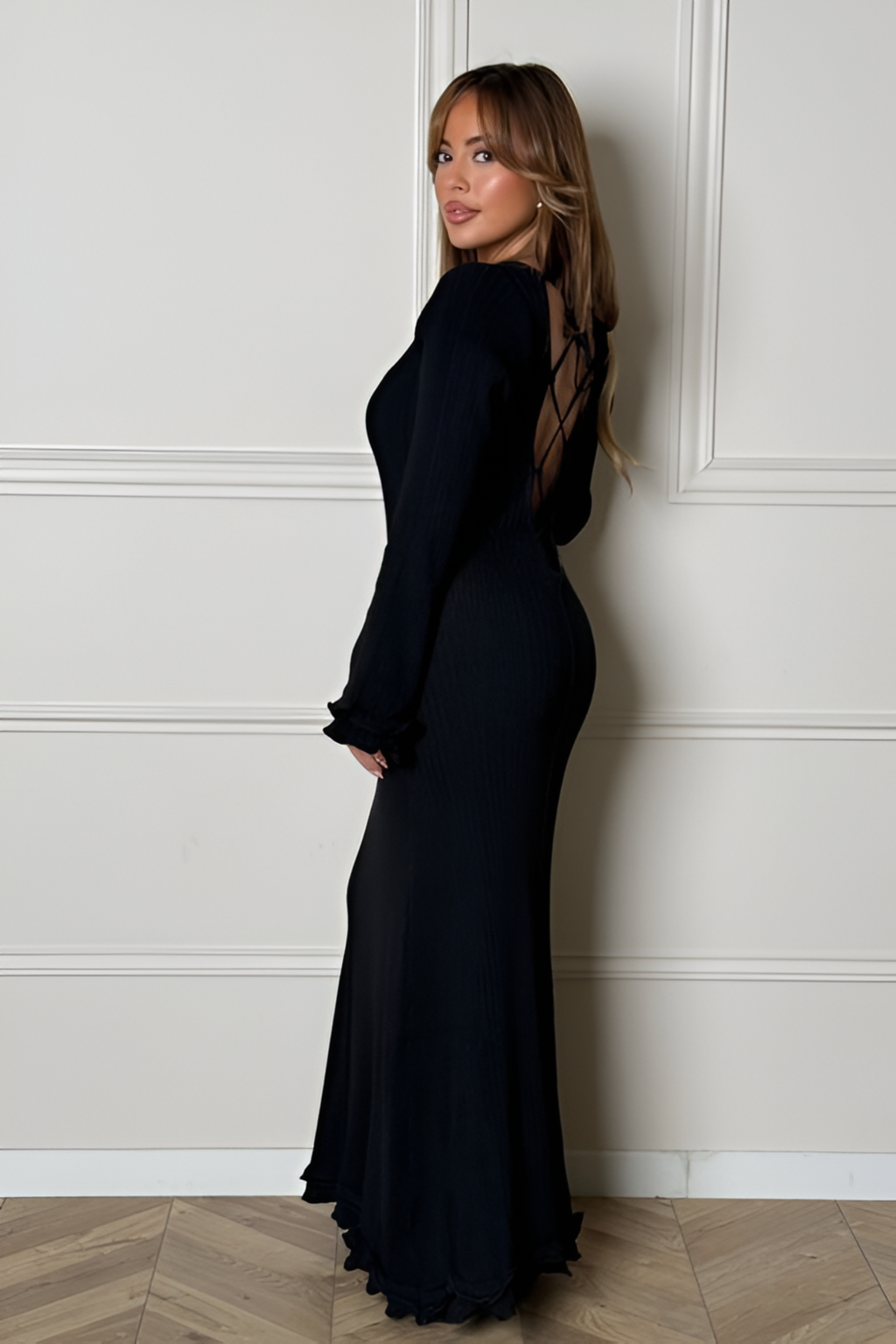 Ribbed Ruffle Maxi Dress - Maxi Dress | 8j03aj-k6.myshopify.com