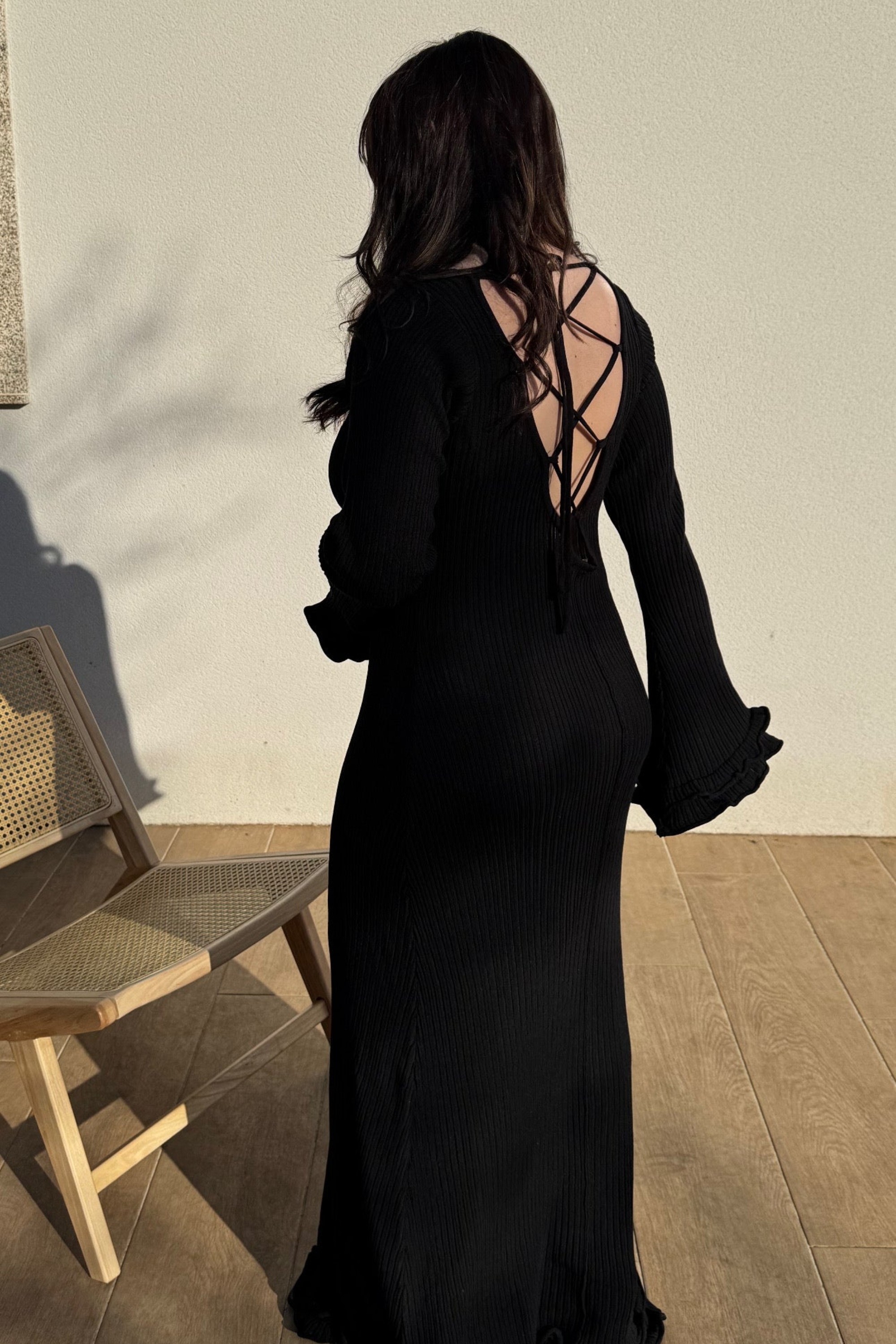 Ribbed Ruffle Maxi Dress - Maxi Dress | 8j03aj-k6.myshopify.com