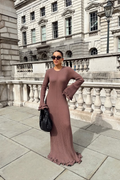Ribbed Ruffle Maxi Dress - Maxi Dress | 8j03aj-k6.myshopify.com