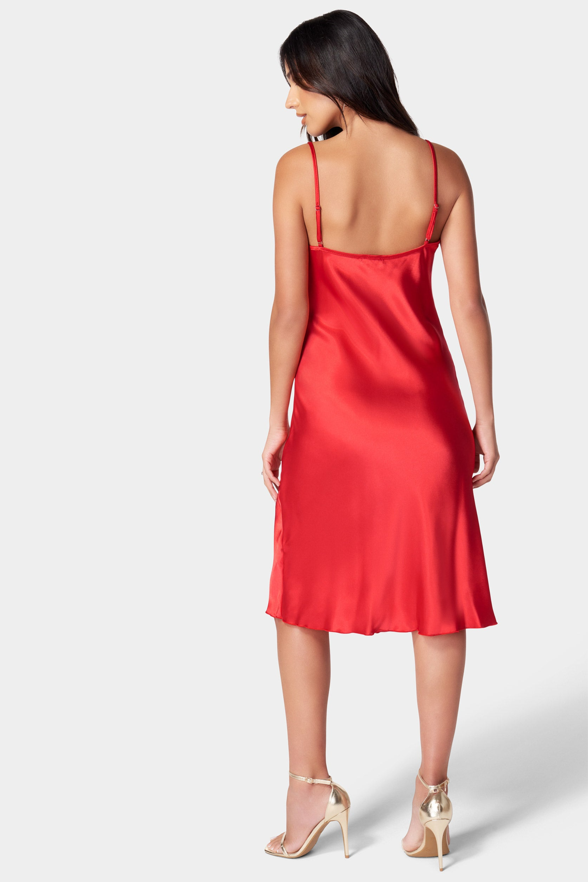 Satin Slip Midi Dress - Midi Dress | 8j03aj-k6.myshopify.com