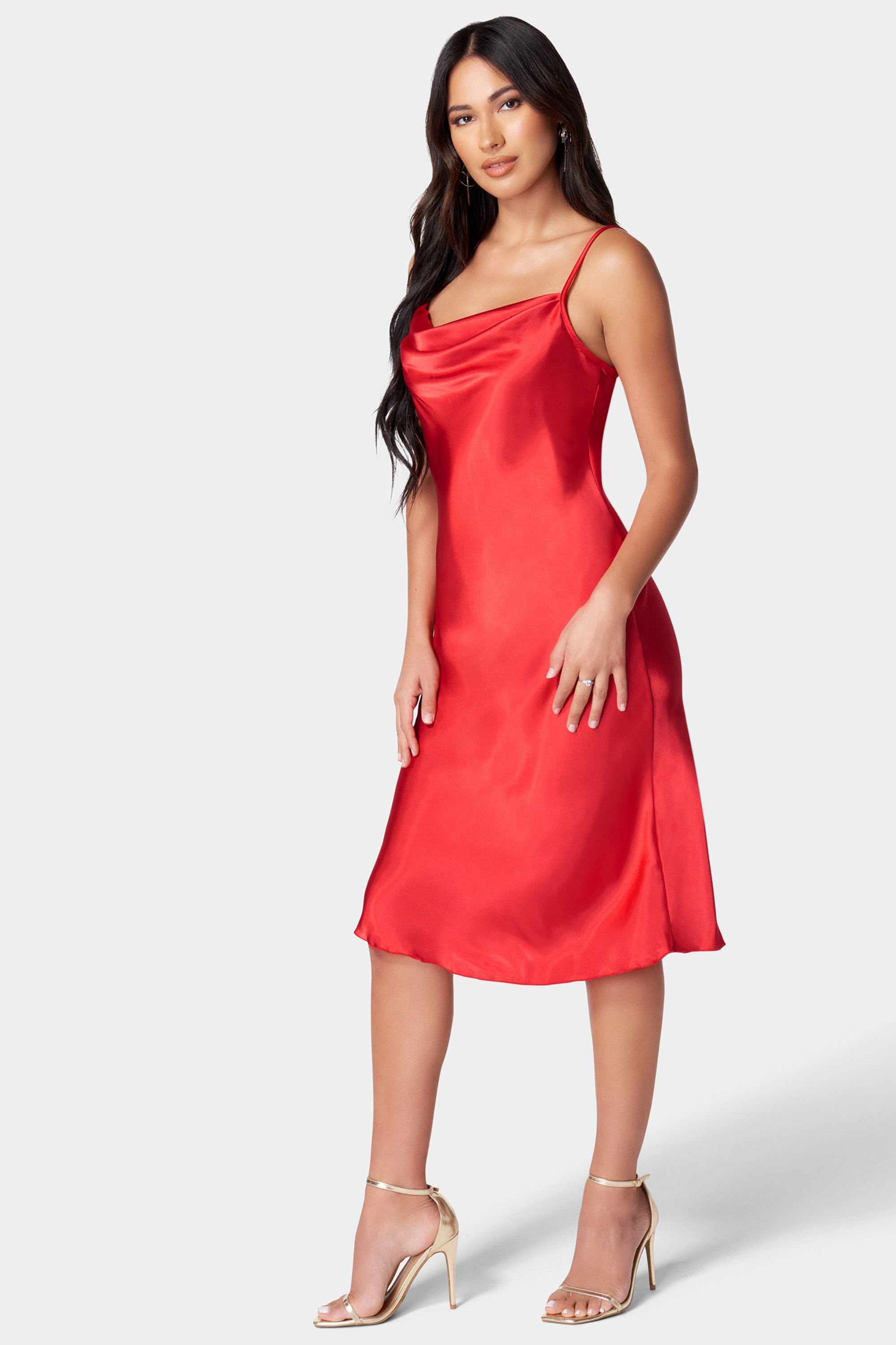 Satin Slip Midi Dress - Midi Dress | 8j03aj-k6.myshopify.com