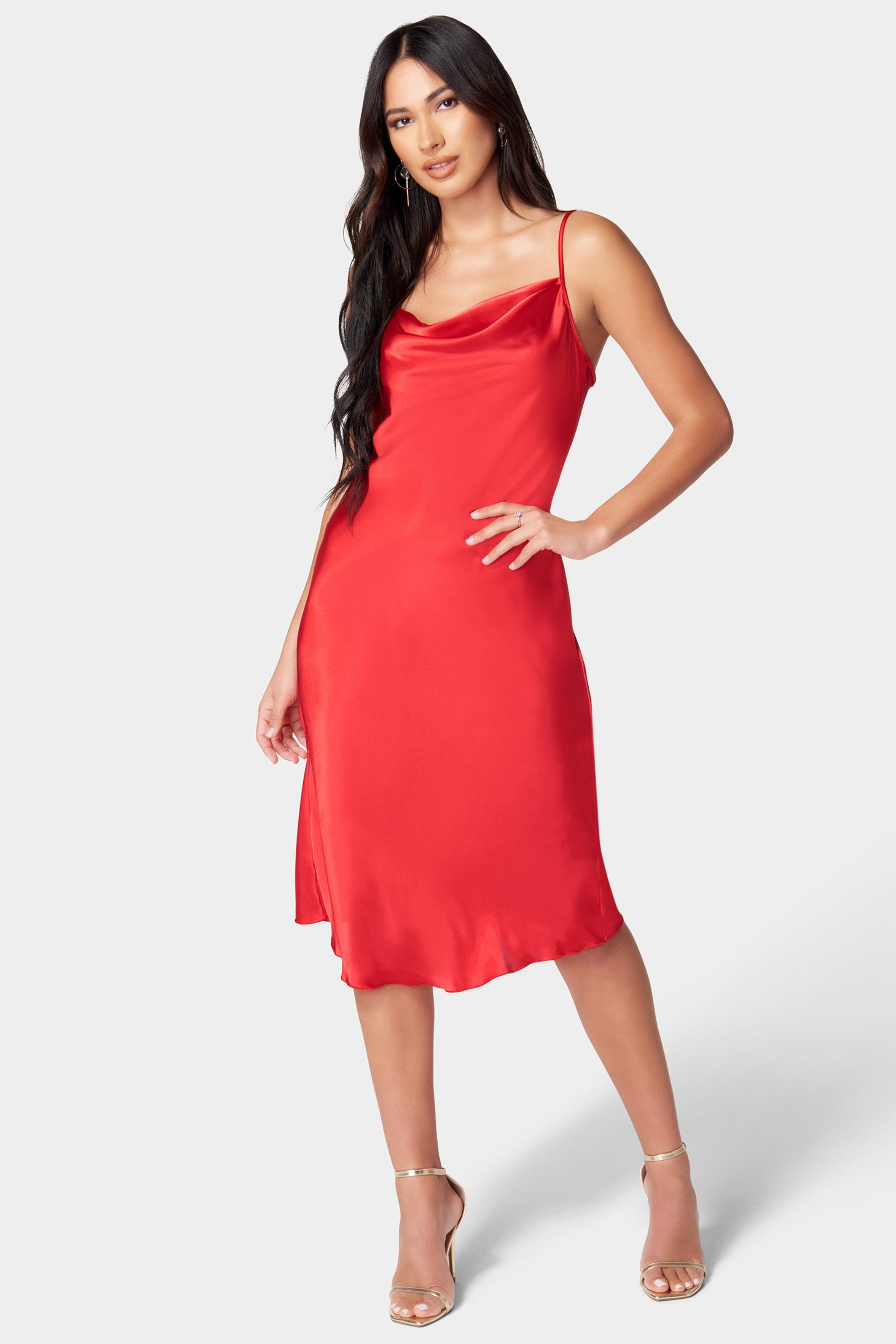 Satin Slip Midi Dress - Midi Dress | 8j03aj-k6.myshopify.com